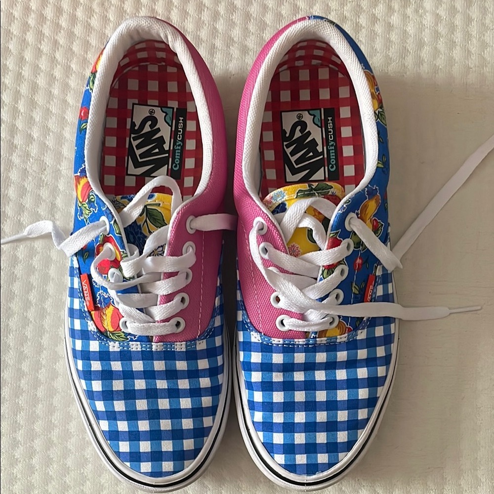 Vans Pink and Blue Sneakers Classic Style